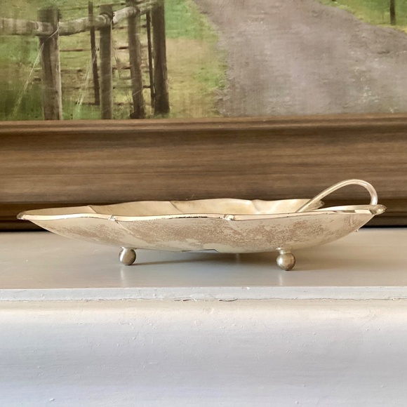 Caravelle by Hoka tarnish resistent silver plate Silver Leaf tray west Germany - Picture 6 of 11